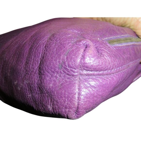 See By Chloe Purple & Silver Italian Leather Crossbody Handbag concealed pocket - Picture 5 of 14